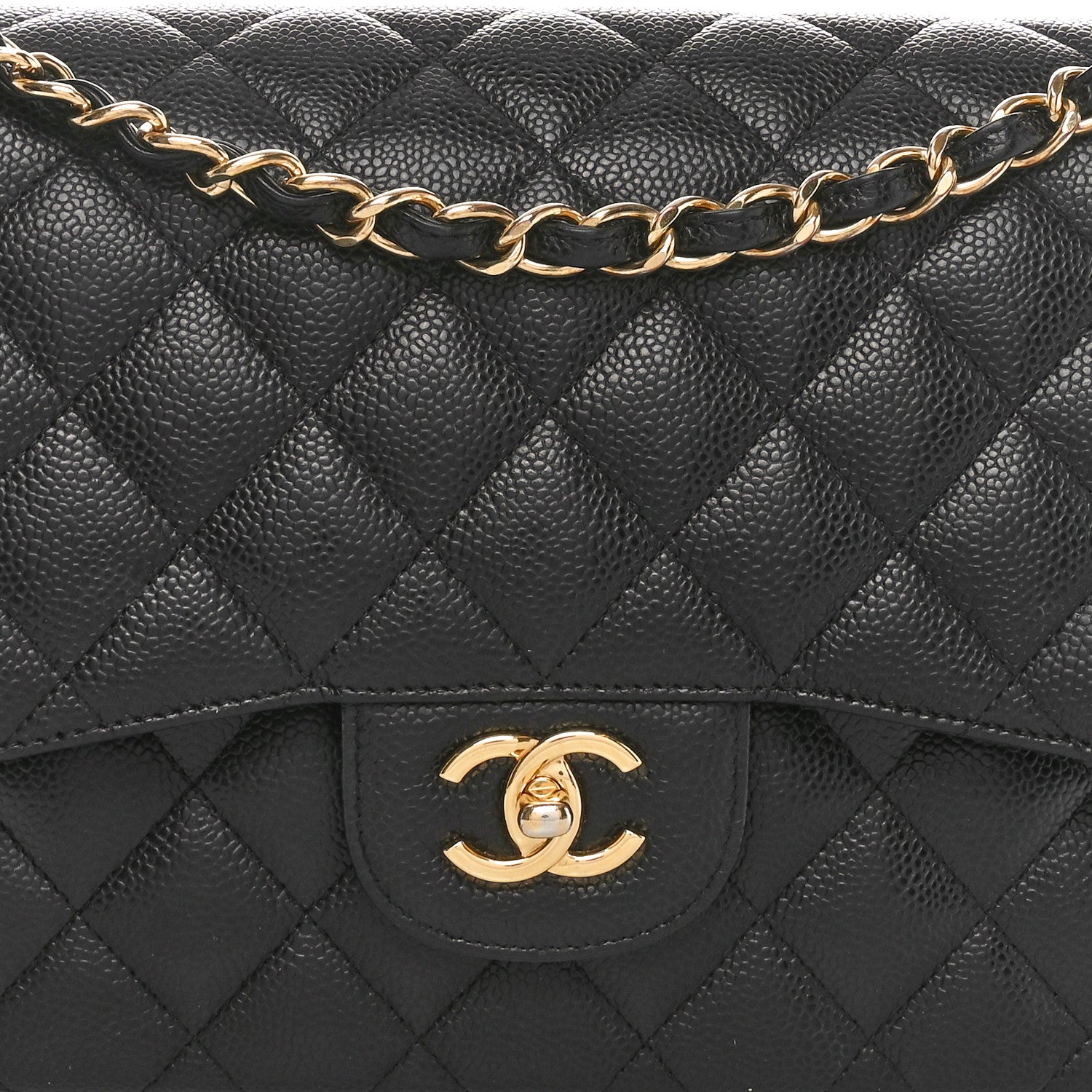 Chanel Caviar Quilted Jumbo Double Flap Black 8 of 12