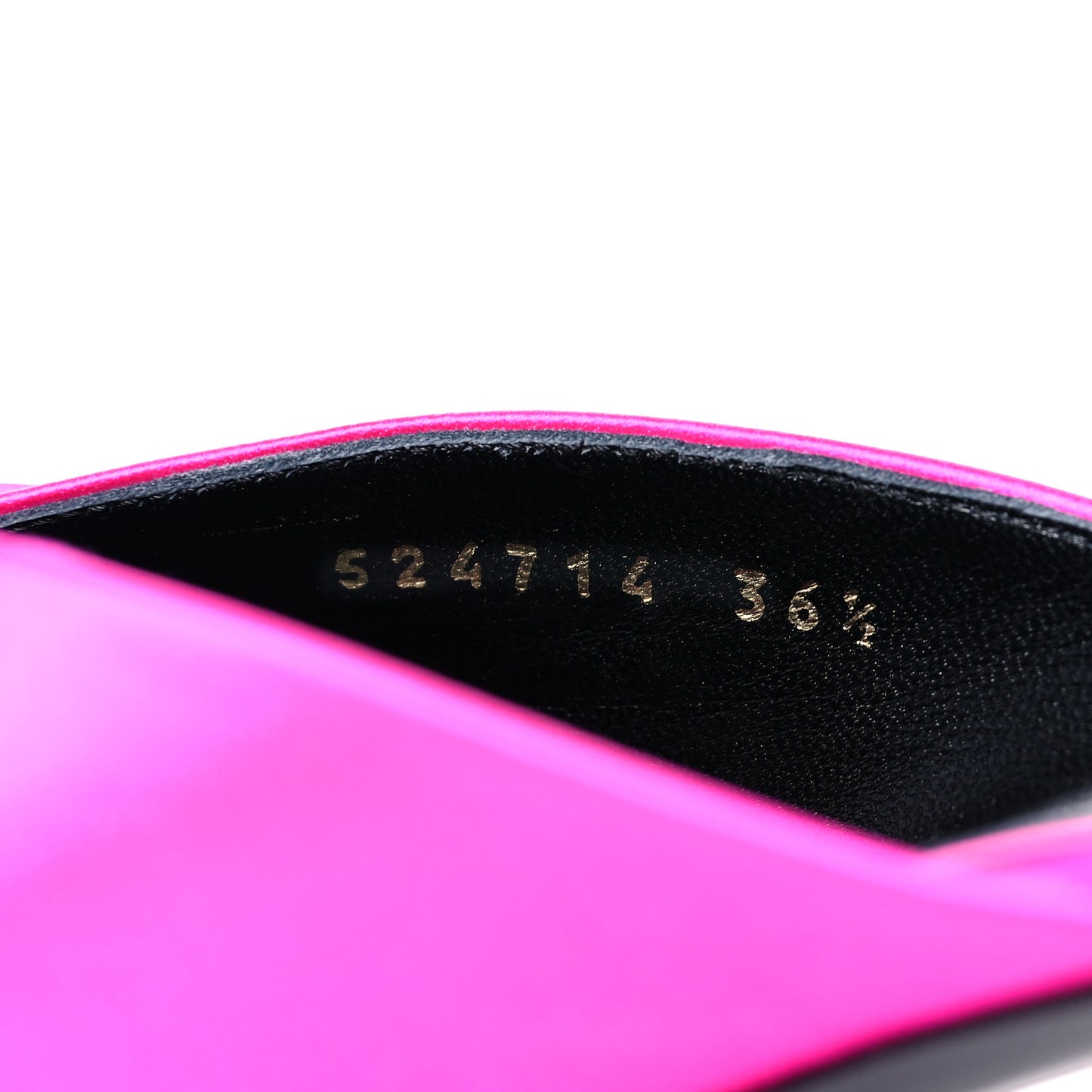 Satin Pointed Toe Knife 40mm Mules 36.5 Rose Fuchsia