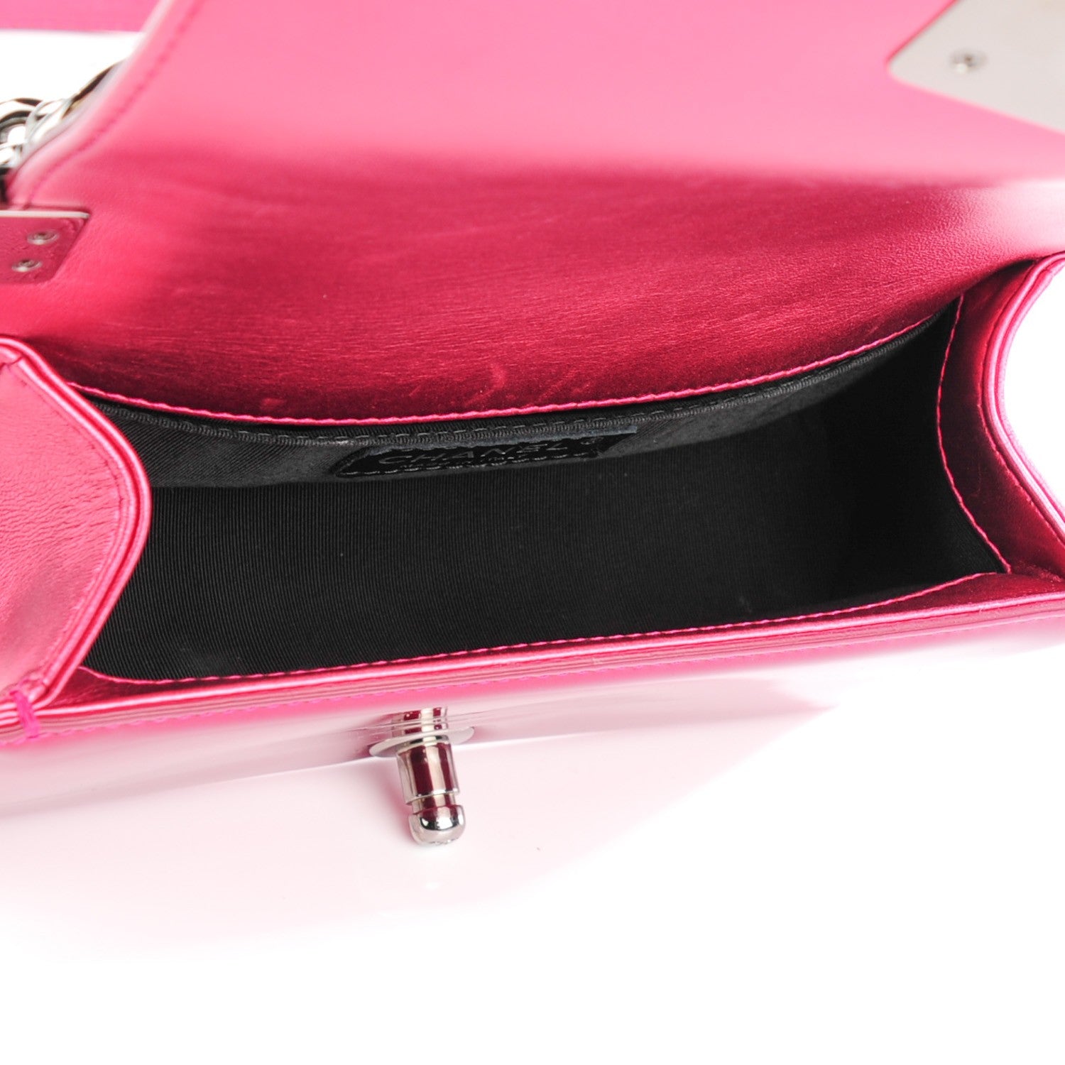 Chanel Metallic Patent Calfskin Quilted Small Boy Flap Pink 5 of 7