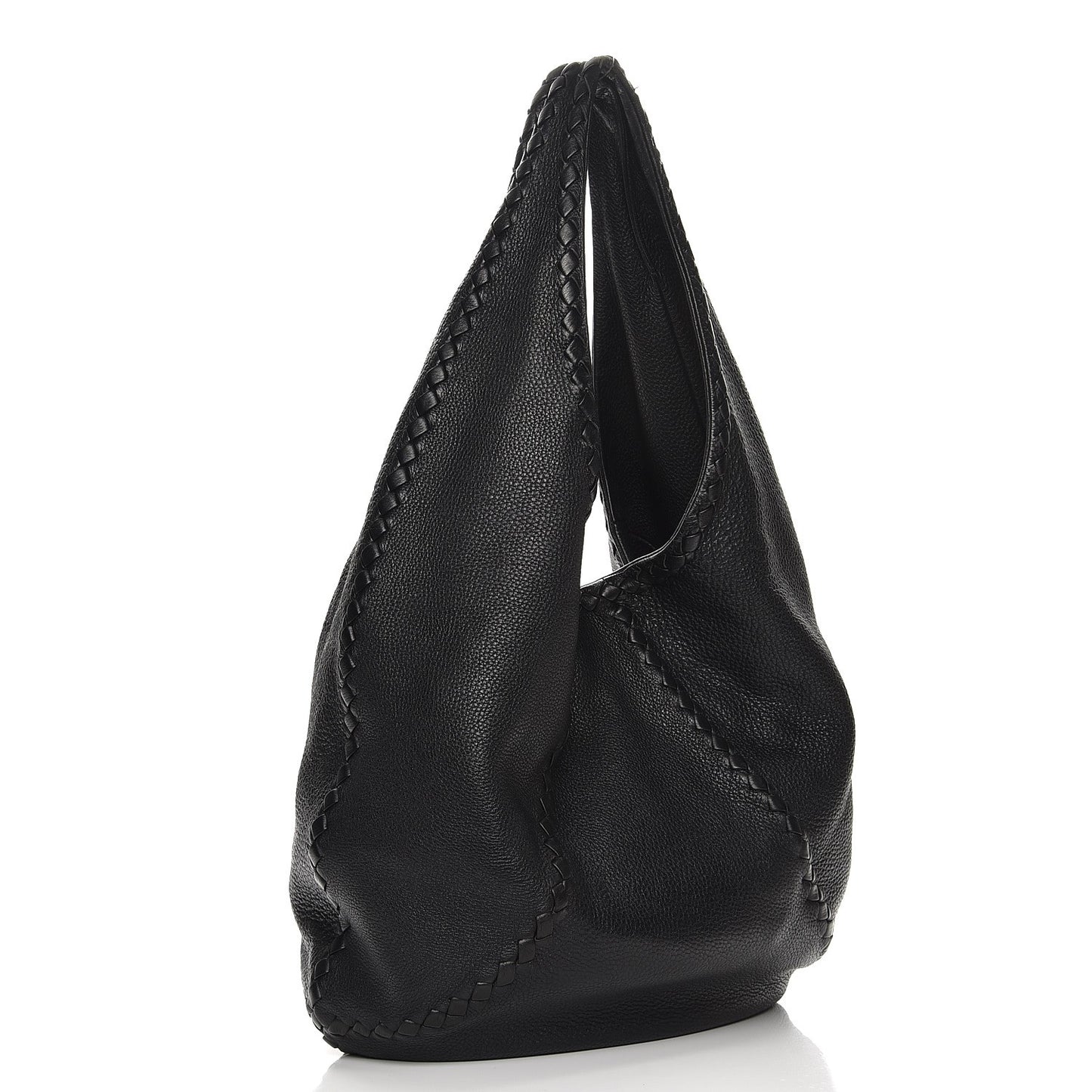 Cervo Deerskin Large Hobo Nero Black