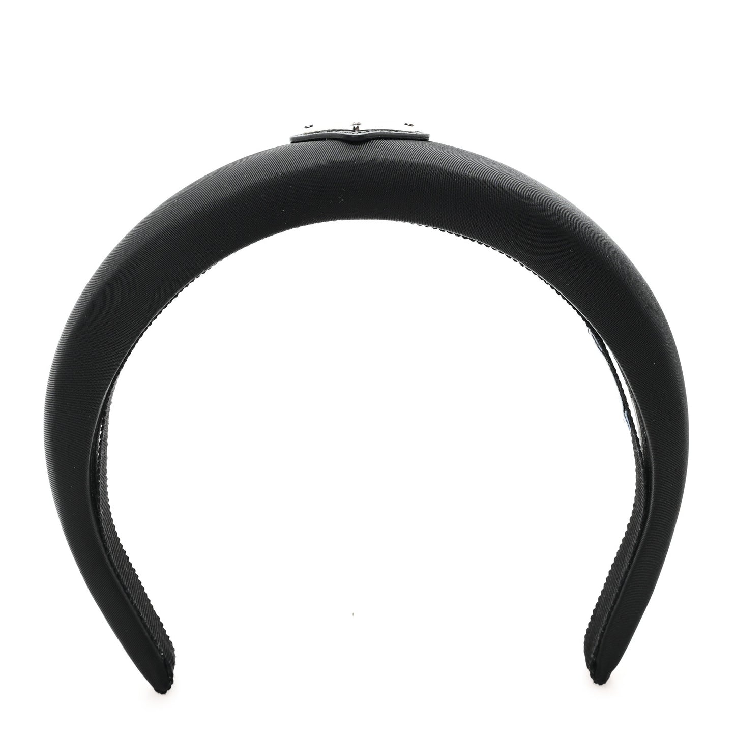 Re-Nylon Metal Triangle Logo Headband Black
