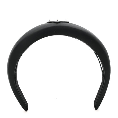 Prada Re-Nylon Metal Triangle Logo Headband Black 1 of 7