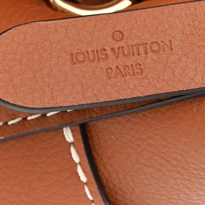 Louis Vuitton Calfskin Lock and Walk Bucket Cognac 6 of 10
