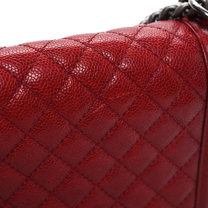 Chanel Caviar Quilted Medium Boy Flap Dark Red 11 of 11