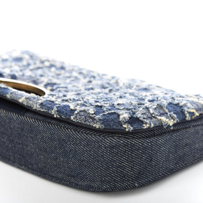 Christian Dior Denim Trotter Maris Pearl Shoulder Bag Blue 7 of 10