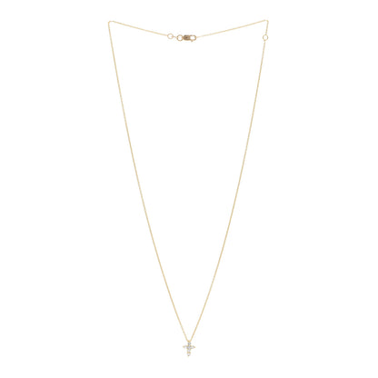 Roberto Coin ROBERTO COIN 18K Yellow Gold Diamond Tiny Treasures Mini Cross Pendant Necklace 3 of 5