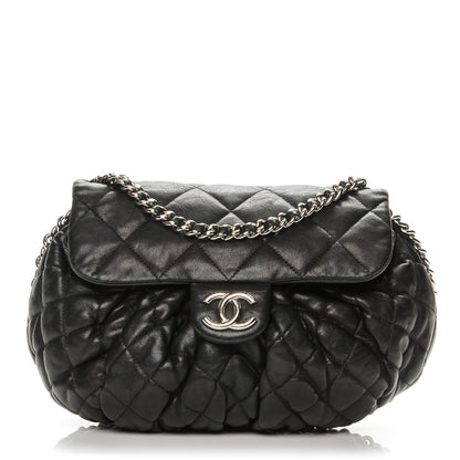 Chanel Washed Lambskin Quilted Medium Chain Around Messenger Black 1 of 7