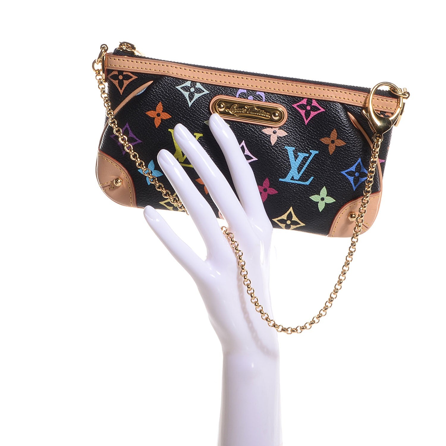 Louis Vuitton Monogram Multicolor Pochette Milla MM Black 2 of 8