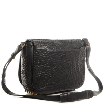 Alexander Wang Pebbled Lambskin Lia Sling Black with Antique Brass Hardware 3 of 6