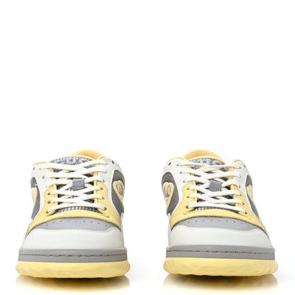 Gucci Dali Soft Calfskin Womens Mac80 Sneakers 38 Off White Grey Sky Yellow 3 of 10