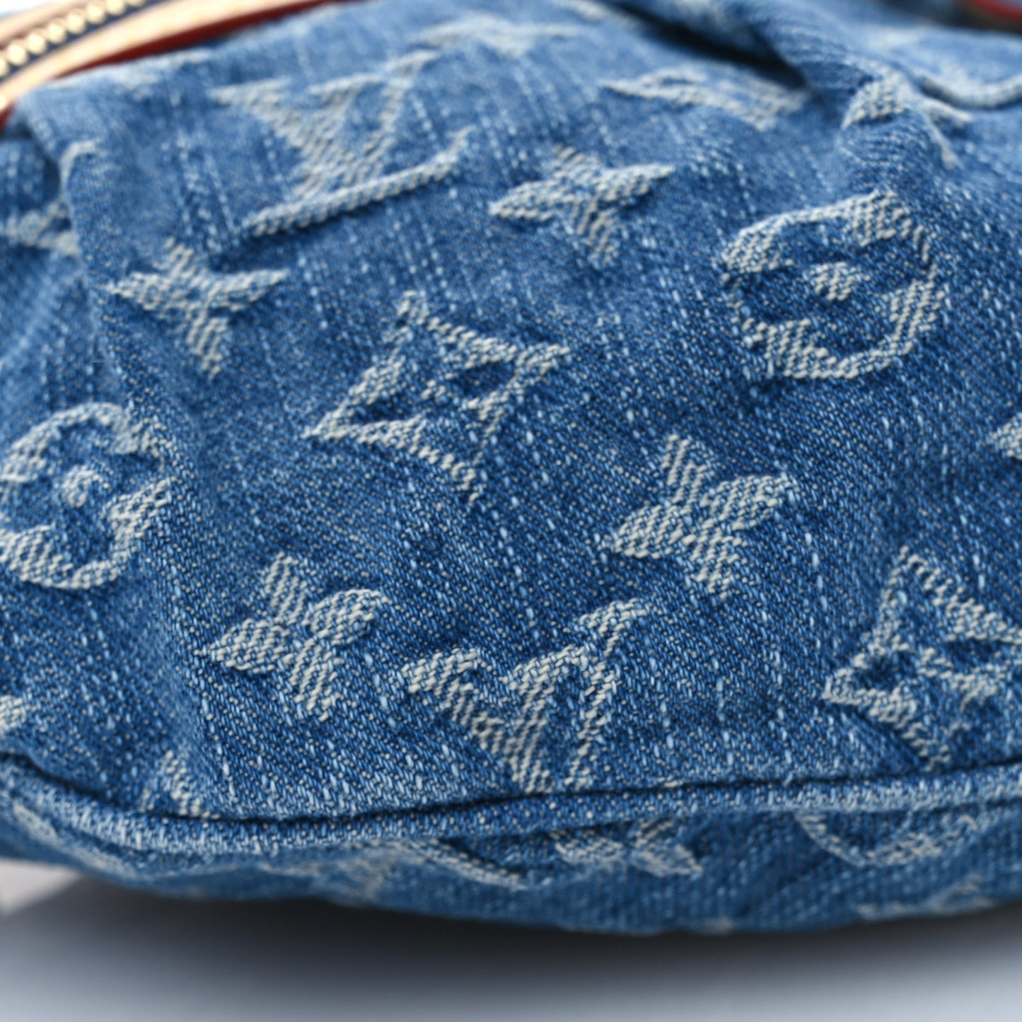 Monogram Denim High Rise Bumbag Blue