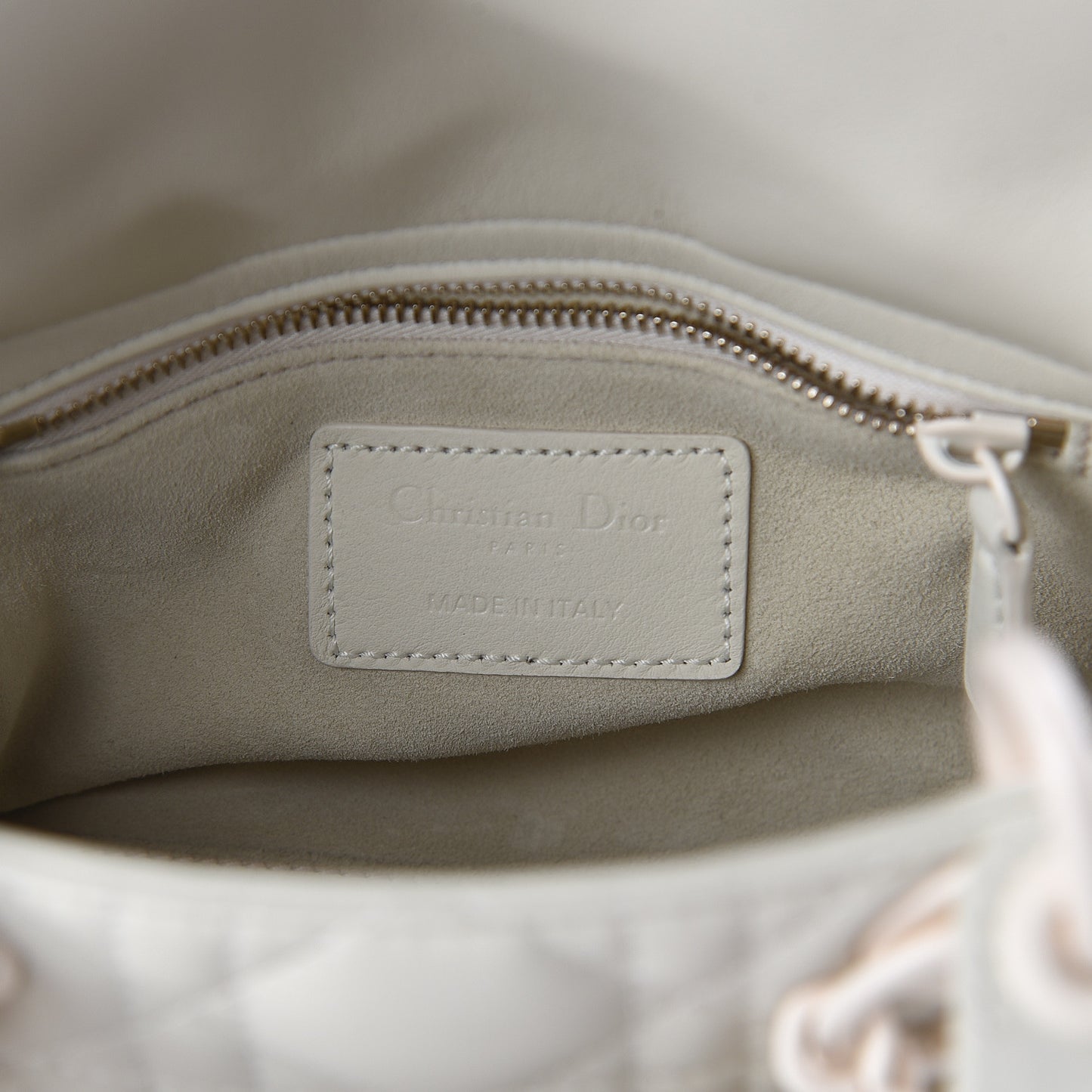 Ultra Matte Calfskin Cannage Mini Lady Dior White
