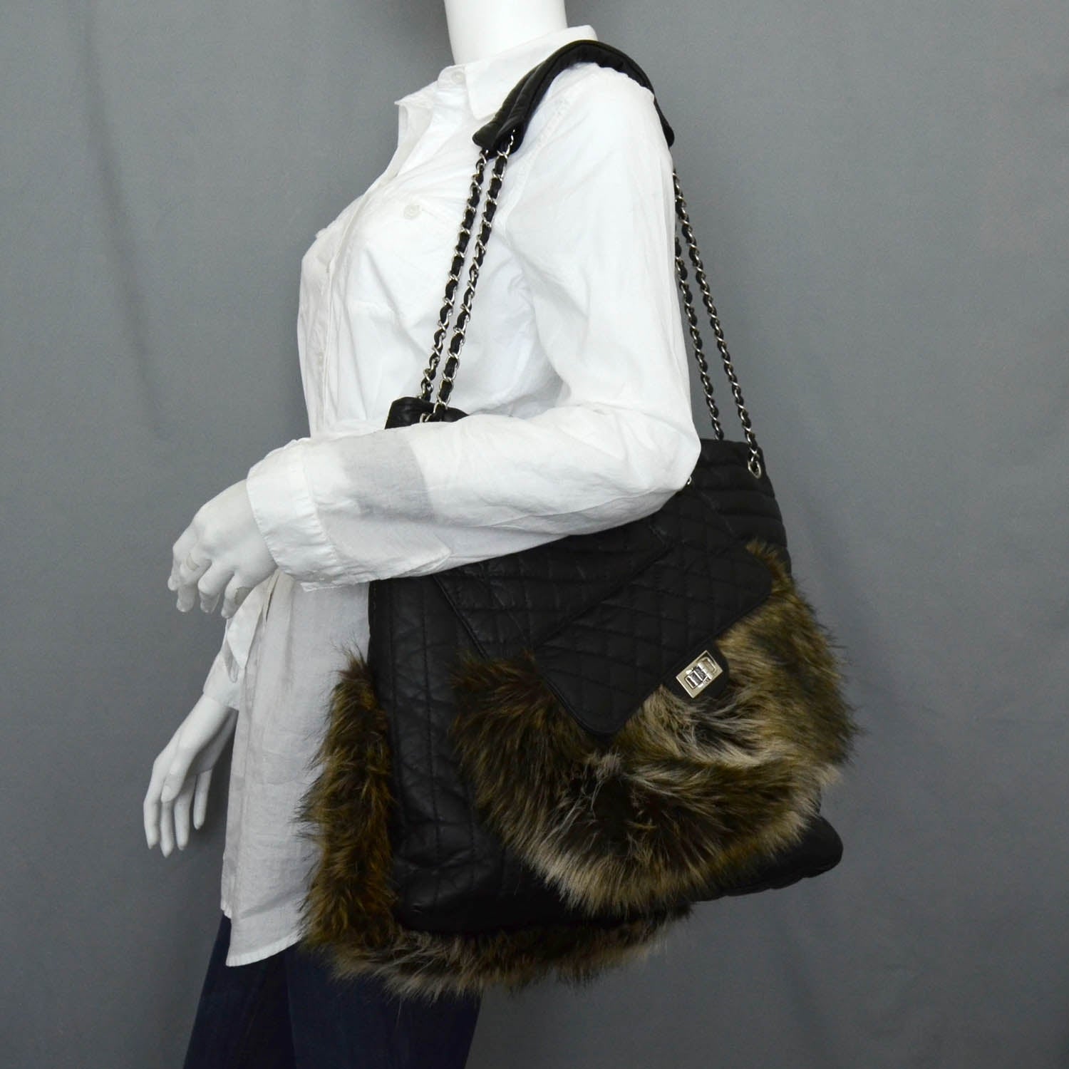 Chanel Fantasy Fur Karl's Cabas Tote 2 of 14