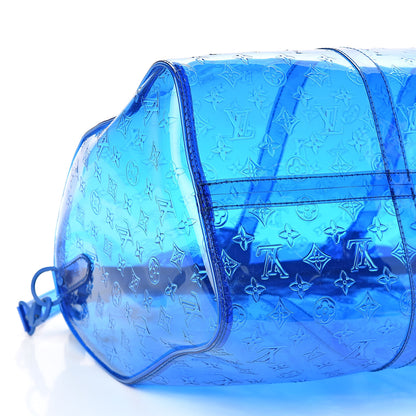 Louis Vuitton PVC Monogram Keepall Bandouliere 50 Blue 6 of 9