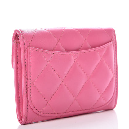Chanel Lambskin Quilted CC Card Holder Pink 3 of 11