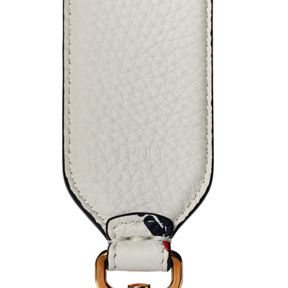 Fendi X FILA Calfskin Mania Mini Strap You White 4 of 6