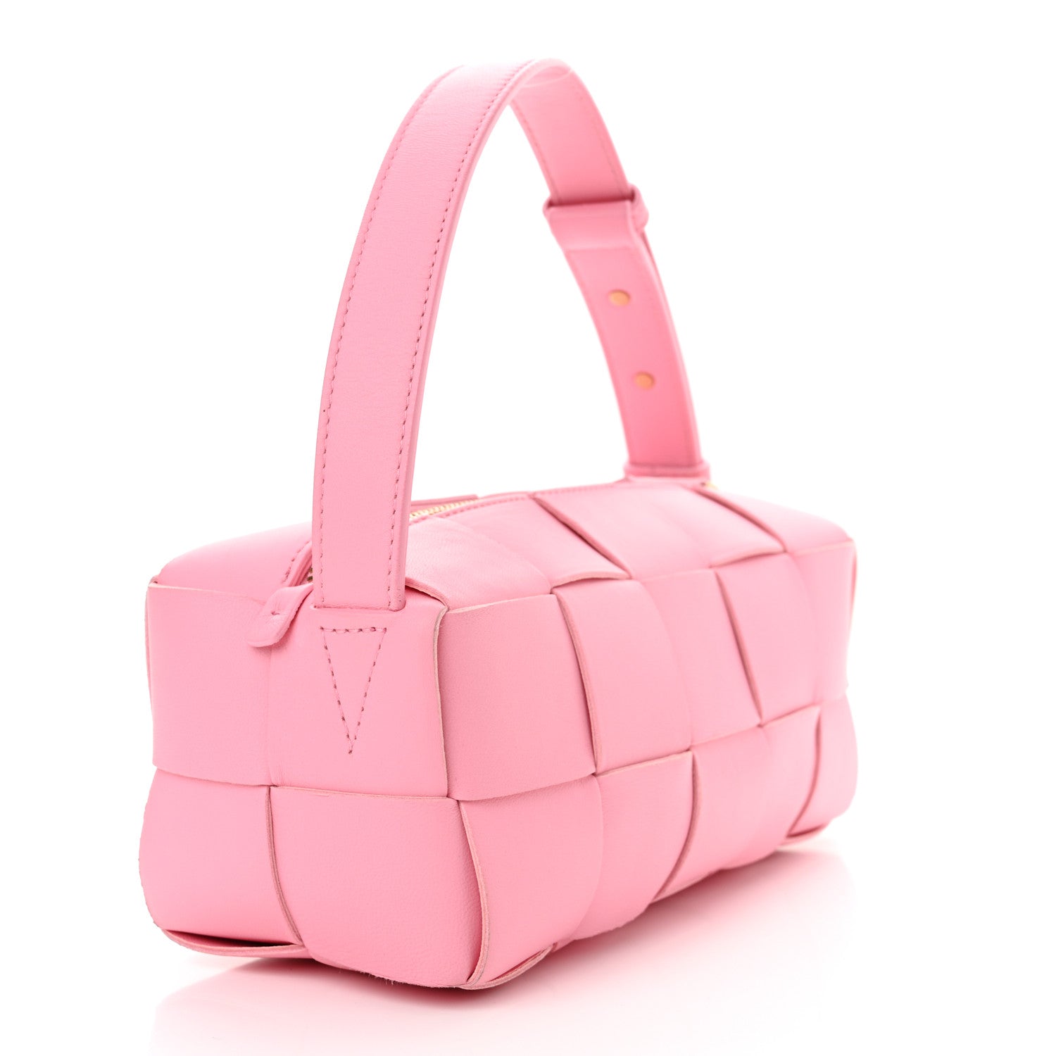 Bottega Veneta Lambskin Maxi Intrecciato Small Brick Cassette Bag Pink 3 of 11