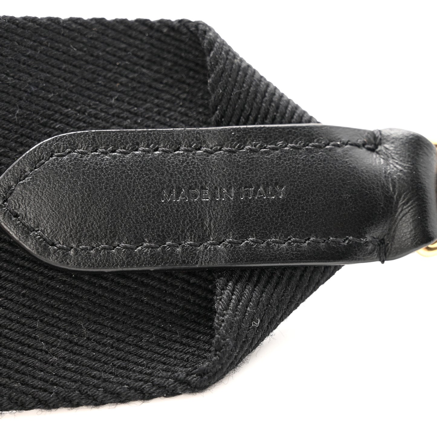 Jacquard Wool Logo Short Strap Black Beige