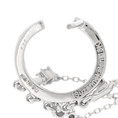 Suzanne Kalan 18K White Gold Diamond Fireworks Fringe Drop Earrings 4 of 4