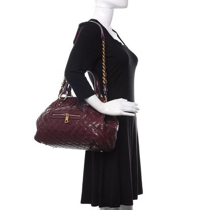 Marc Jacobs Calfskin Quilted Stam Burgundy 2 of 16