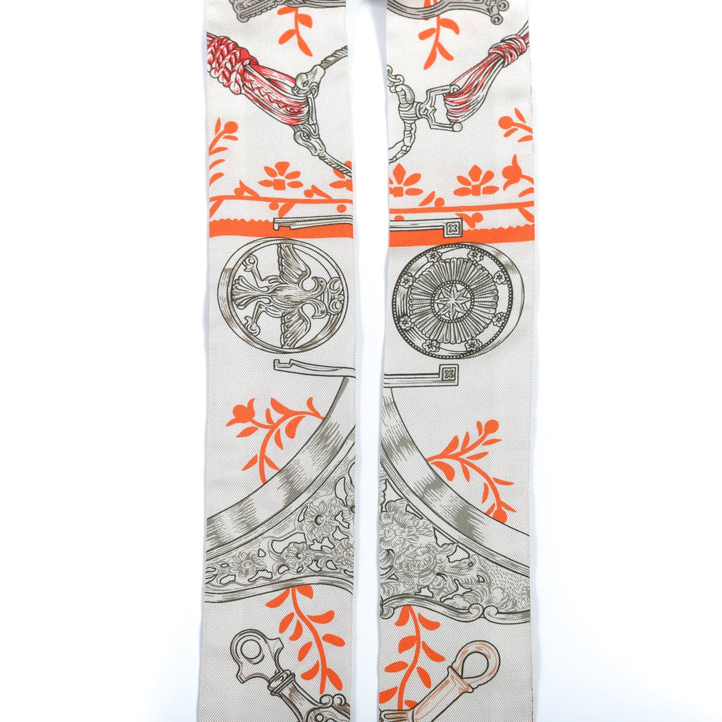 Silk Etriers Remix Twilly Verveine Orange Kaki