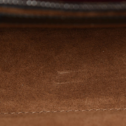 Valentino Garavani Calfskin Embossed Medium Guitar Strap Rockstud Rolling Flap Saddle Bag Brown 7 of 8