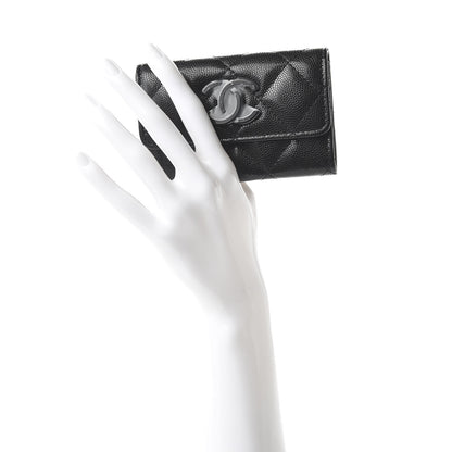 Chanel Caviar Quilted My Everything Flap Card Holder Black 2 of 12
