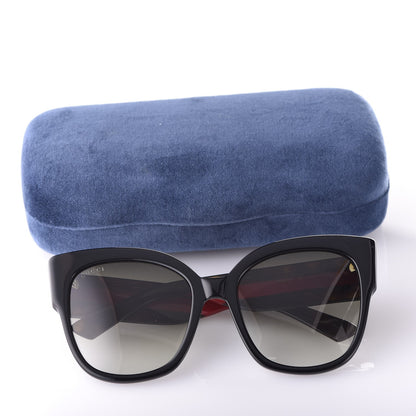Gucci Acetate Square Frame Web Sunglasses GG0059S Black Tortoise 8 of 8