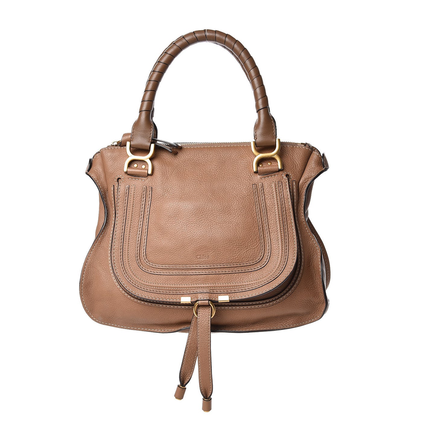 Calfskin Medium Marcie Satchel Nut