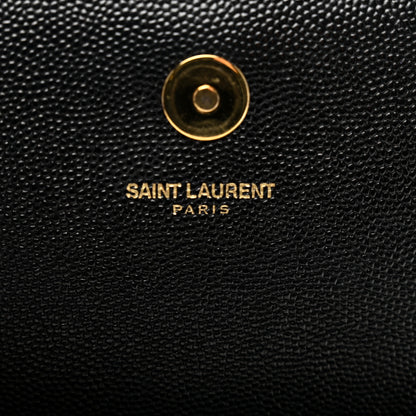 Saint Laurent Grain De Poudre Monogram Cassandre Clutch Black 7 of 10