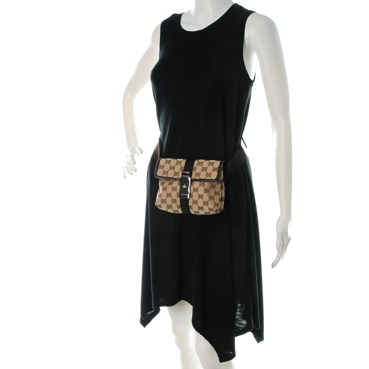 Gucci Monogram Waist Pouch Bag Dark Brown 2 of 7