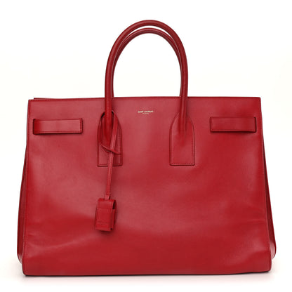 Saint Laurent Calfskin Large Sac de Jour Carryall Rouge Orient 1 of 14