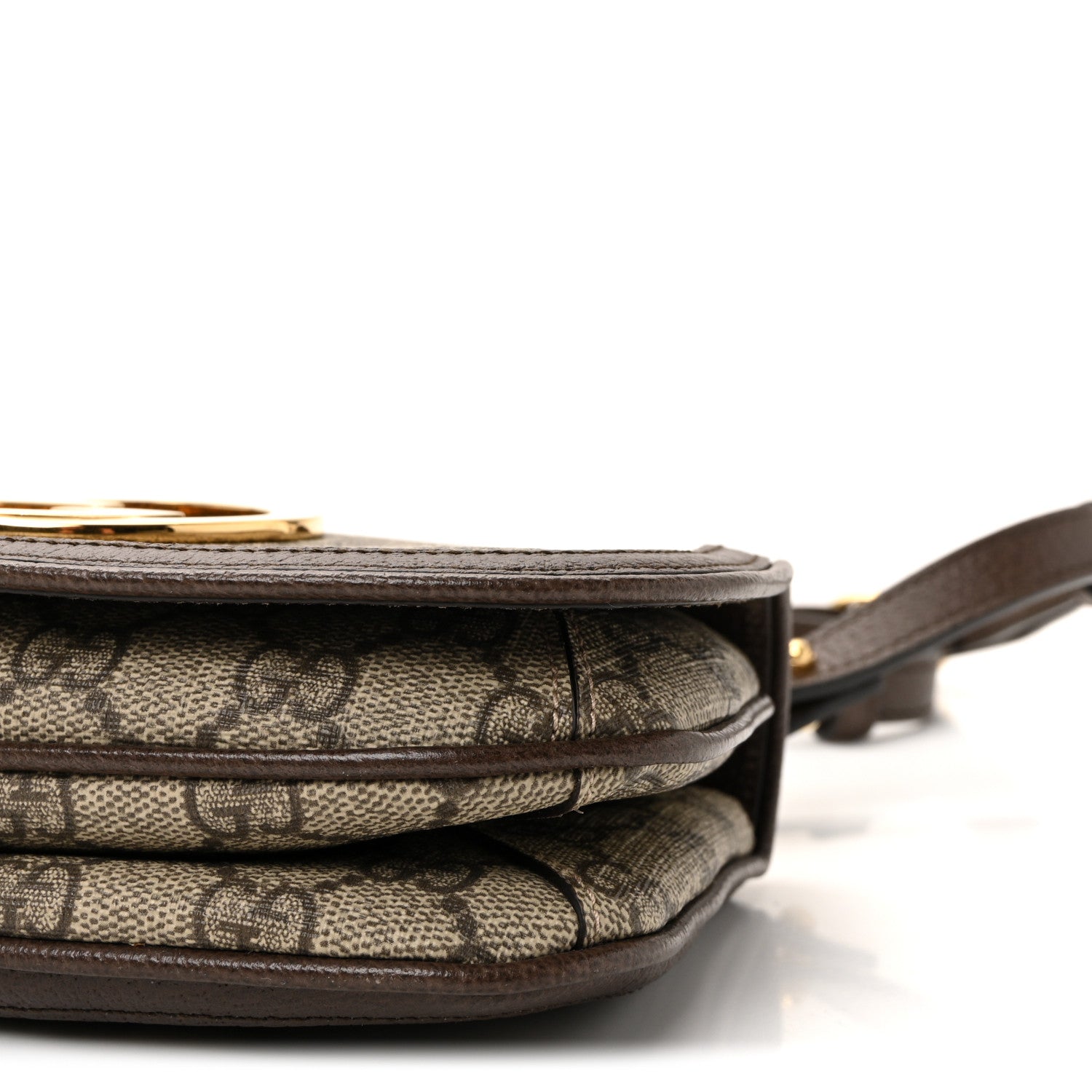 Gucci GG Supreme Monogram Textured Dollar Calfskin Mini Blondie Chain Shoulder Flap Bag Beige Ebony New Acero 8 of 8