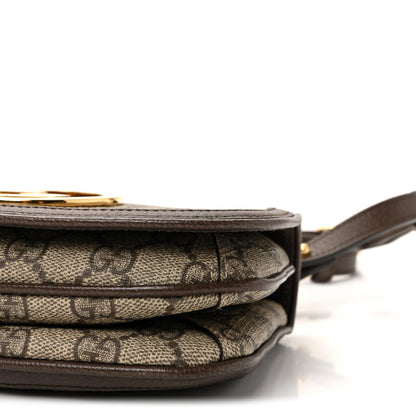Gucci GG Supreme Monogram Textured Dollar Calfskin Mini Blondie Chain Shoulder Flap Bag Beige Ebony New Acero 8 of 8