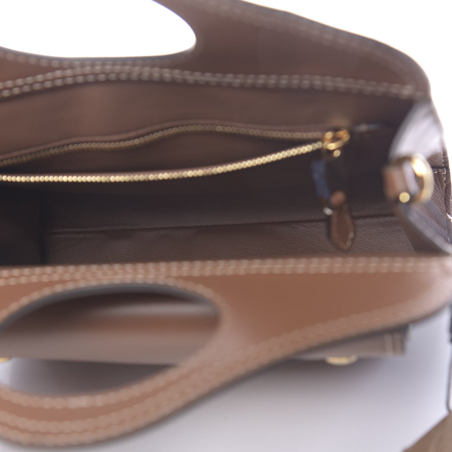 Smooth Calfskin Mini Pocket Bag Malt Brown