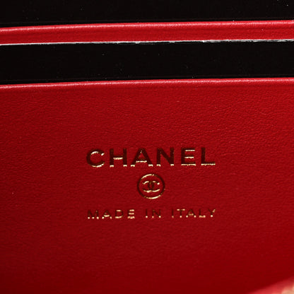 Chanel Caviar Quilted Top Handle Slim Vanity With Chain Red 6 of 11