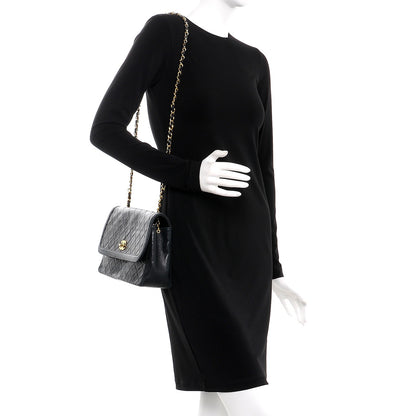 Chanel Lambskin Quilted Medium Single Flap Black 2 of 15
