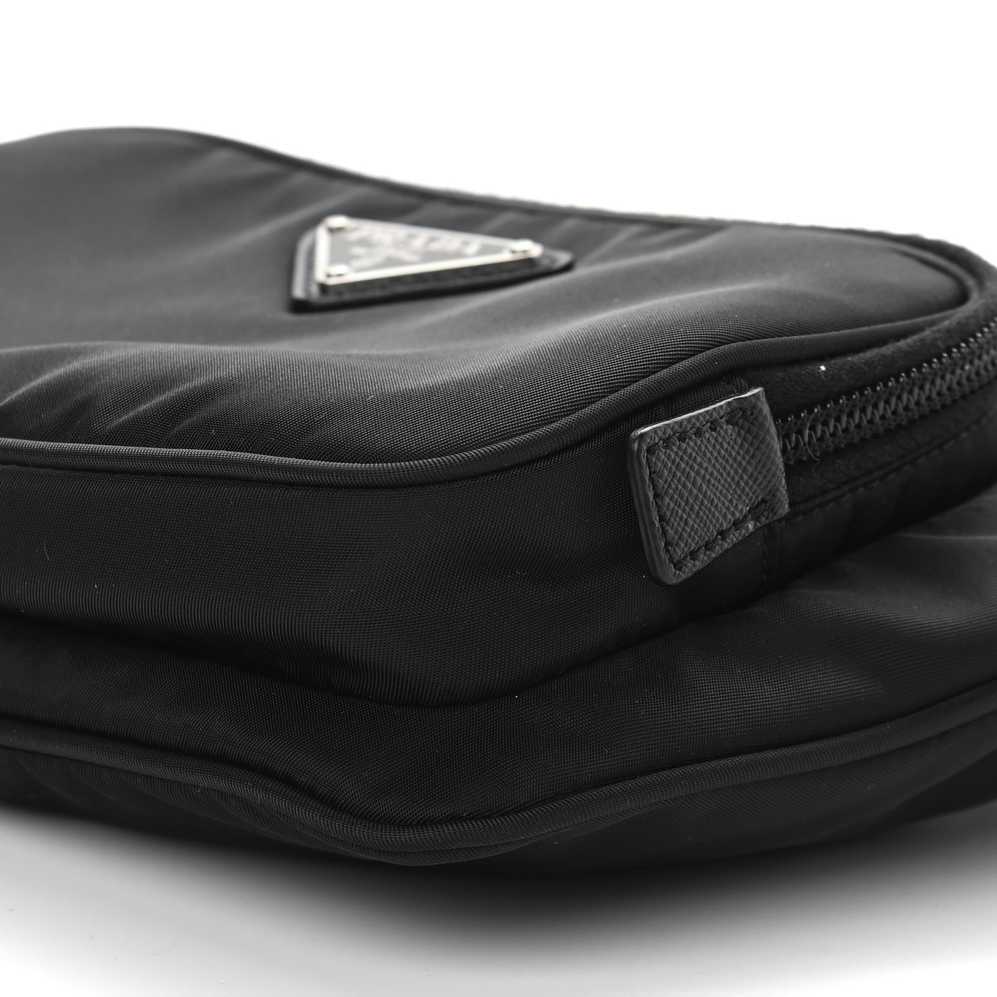 Tessuto Nylon Saffiano Belt Bag Black