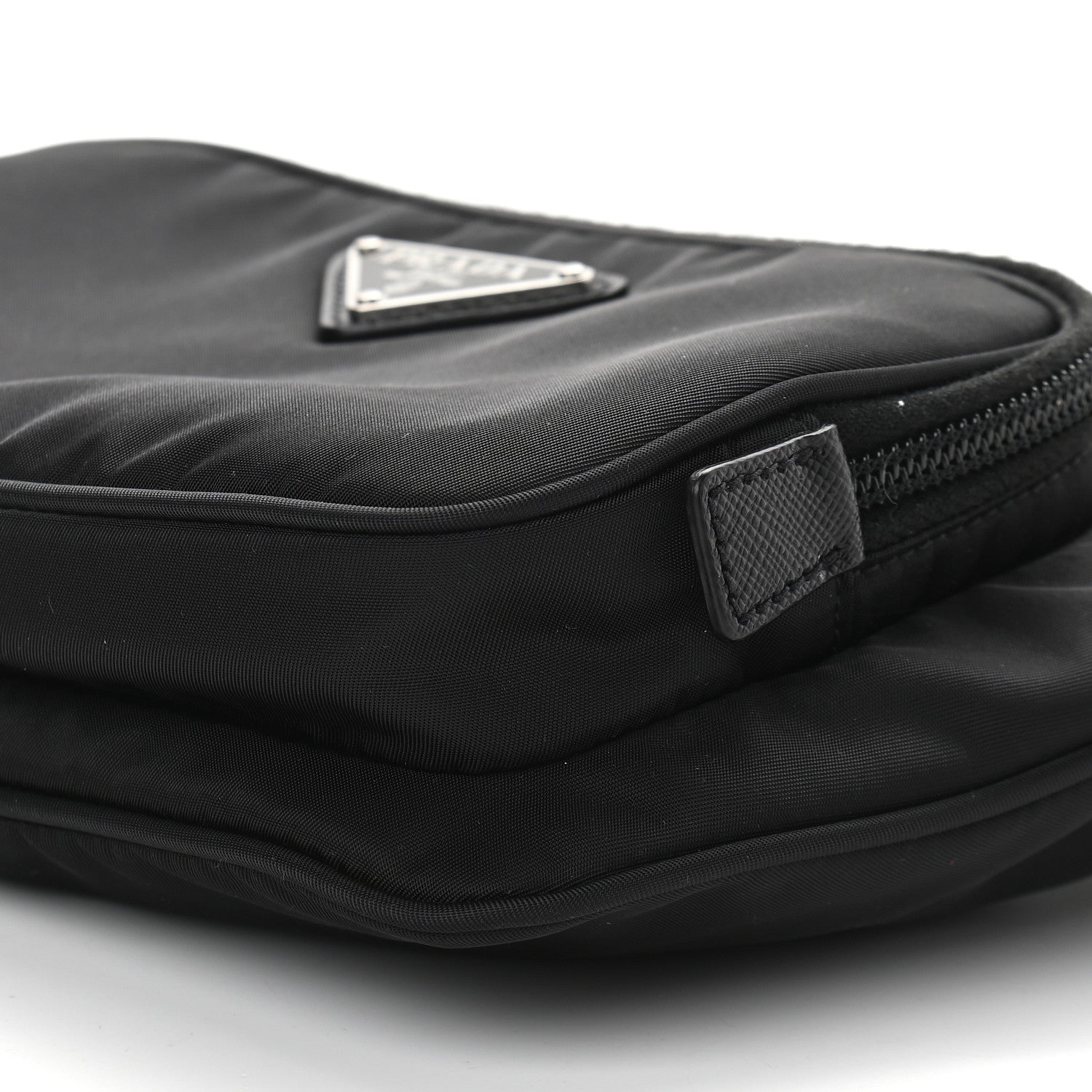 Prada Tessuto Nylon Saffiano Belt Bag Black 10 of 10