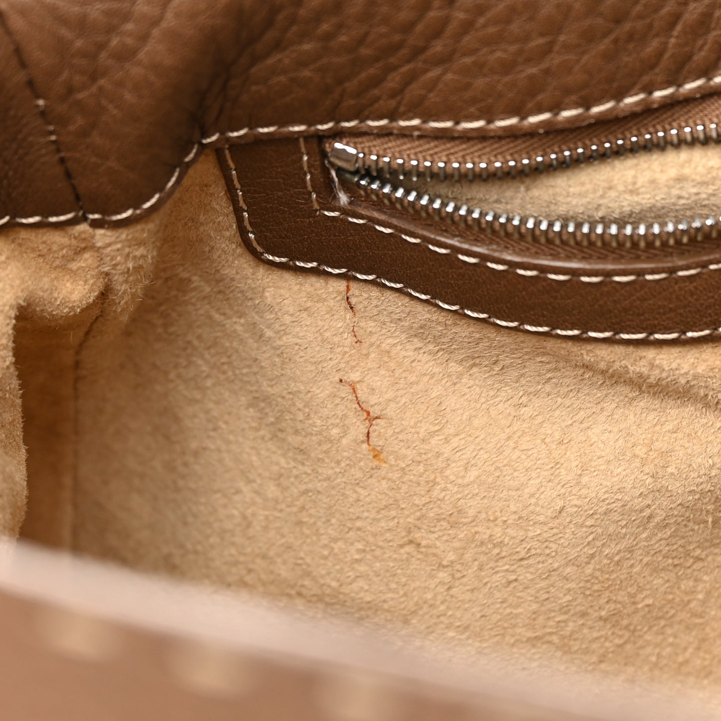 Calfskin Romano Selleria Mama Baguette Brown