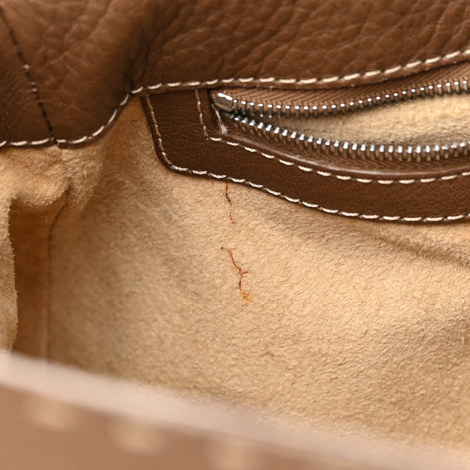 Fendi Calfskin Romano Selleria Mama Baguette Brown 12 of 17