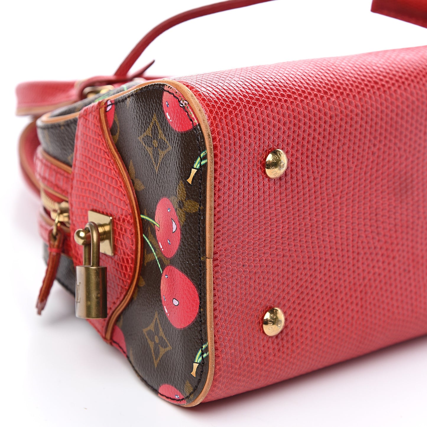 Lizard Monogram Cerises Neo Deauville