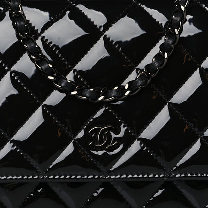 Chanel Patent Quilted Wallet On Chain WOC Black 9 of 12