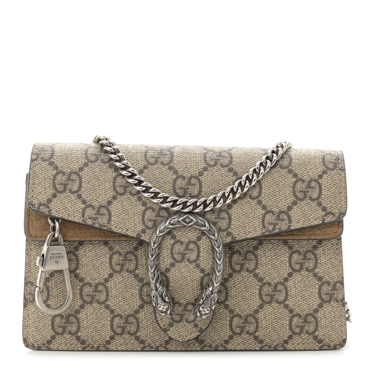 Gucci GG Supreme Monogram Super Mini Dionysus Shoulder Bag Taupe 1 of 10