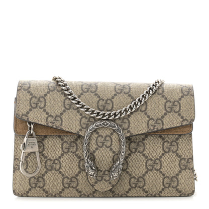 Gucci GG Supreme Monogram Super Mini Dionysus Shoulder Bag Taupe 1 of 10