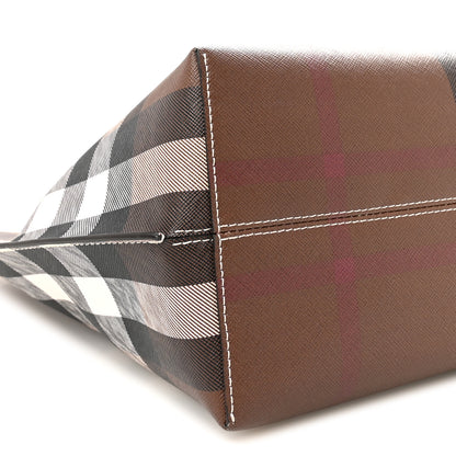 Burberry E-Canvas Check Medium Soft TB Tote Dark Birch Brown 8 of 9