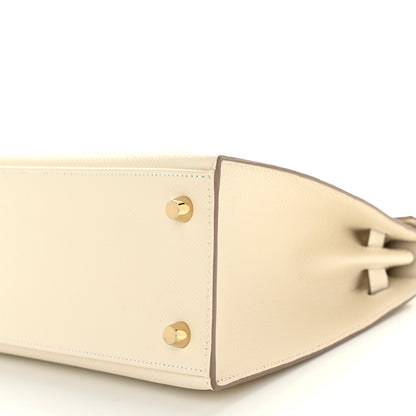 Hermes Epsom Kelly Sellier 25 Craie 10 of 11