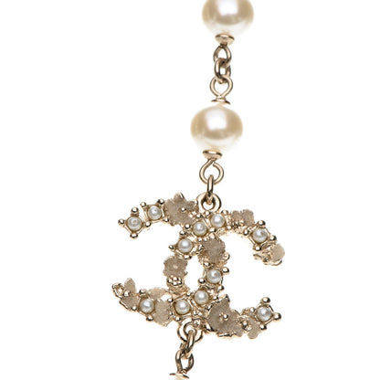 Chanel Pearl Camellia CC Short Necklace Gold 4 of 6