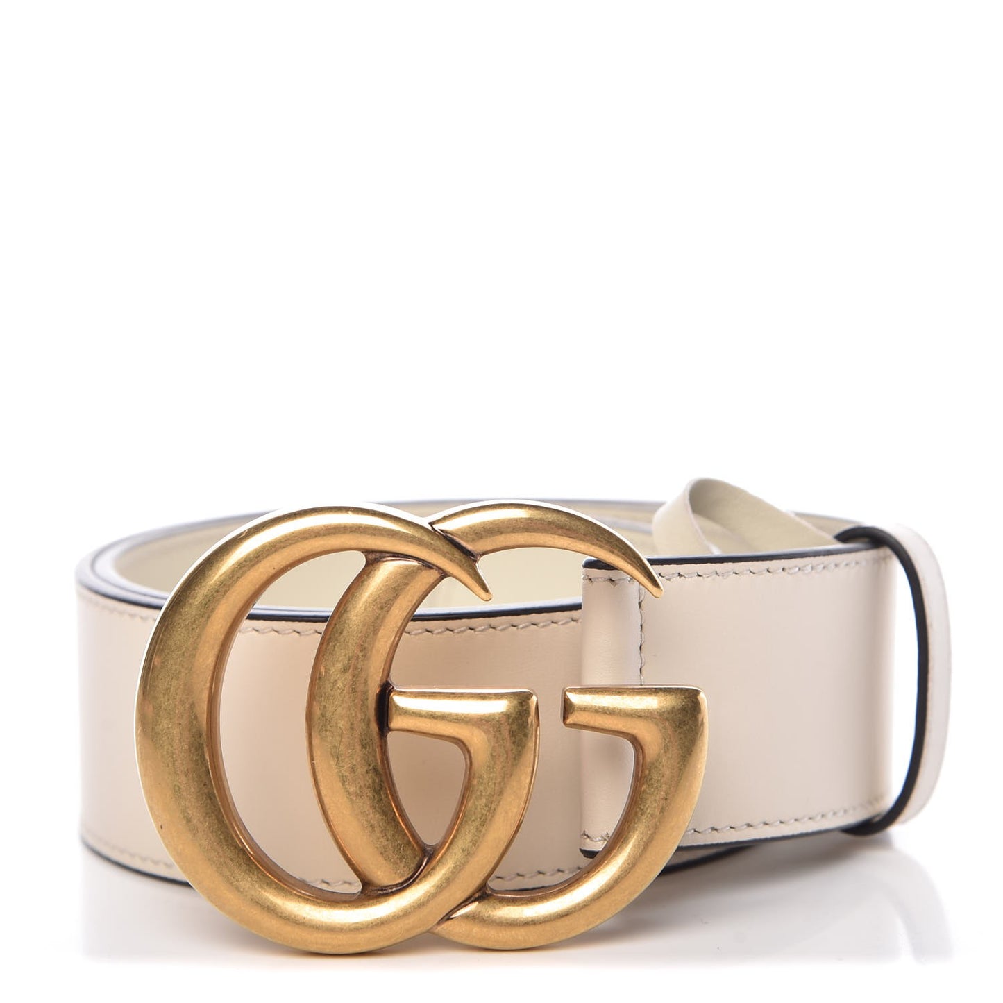 Calfskin Double G 40mm Belt 65 26 Mystic White