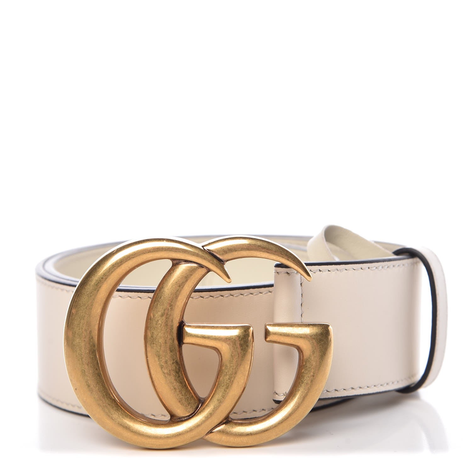 Gucci Calfskin Double G 40mm Belt 65 26 Mystic White 1 of 7